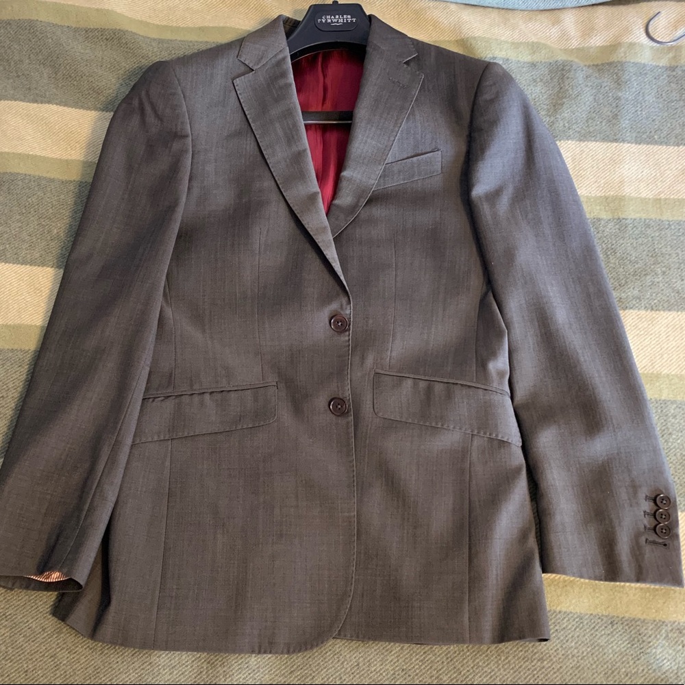 Grey Tonic Slim Fit Travel Suit
